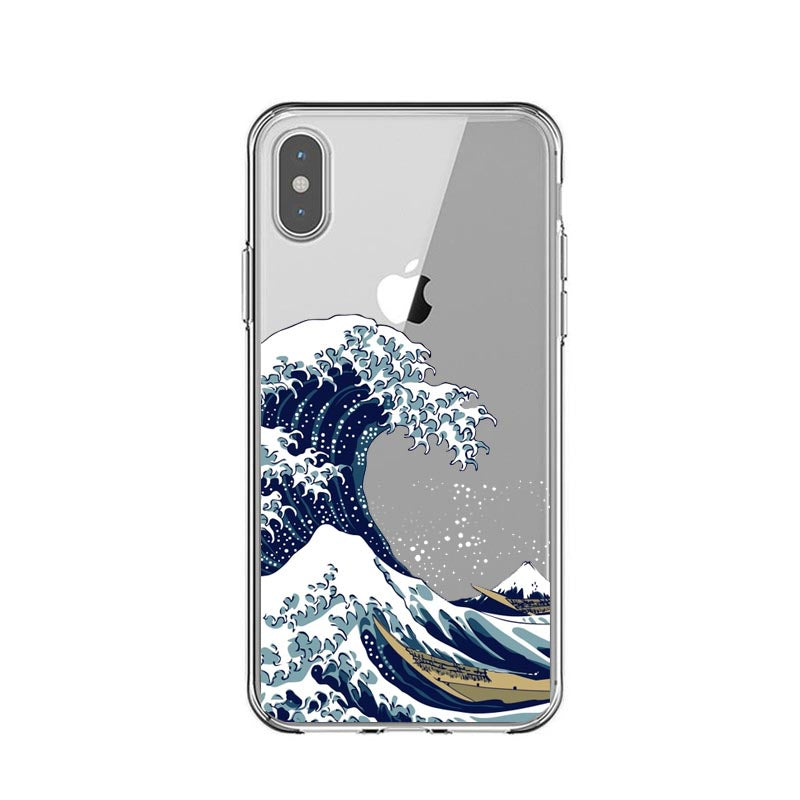 The Great Wave off Kanagawa Back Cover Coque