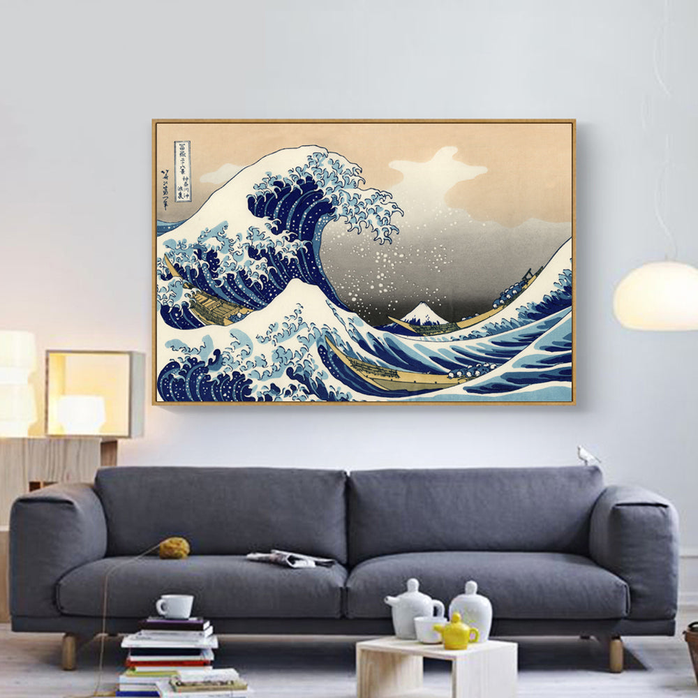 The Great Wave off Kanagawa Japanese Traditional Painting Unframed