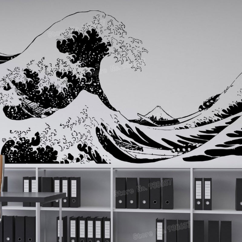 The Great Wave Off Kanagawa Plane Wall Sticker