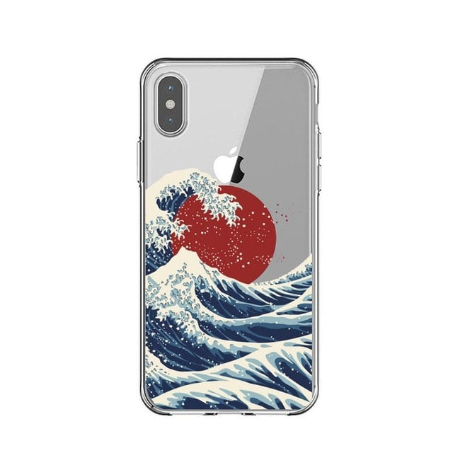 The Great Wave off Kanagawa Back Cover Coque